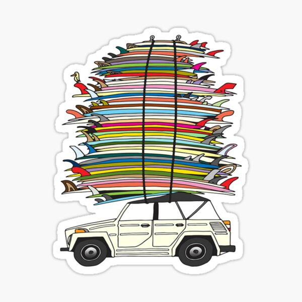 Jeep And Paddle Boards Sticker