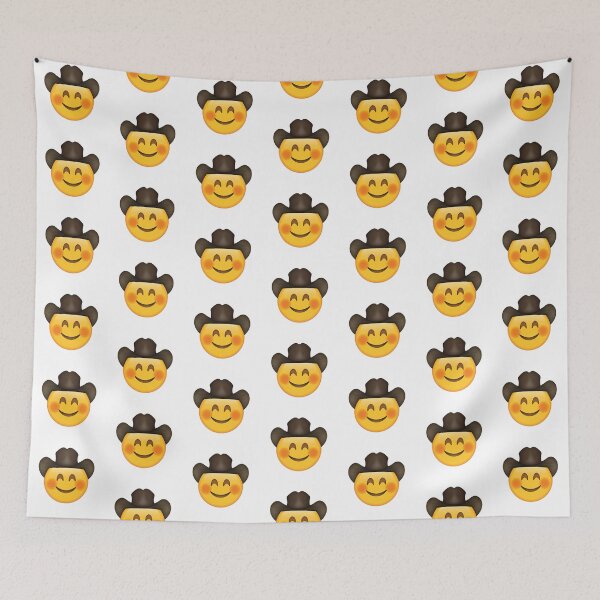 Item preview, Happy Cowboy Emoji designed and sold by Mack-Conn.