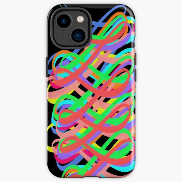Neon Swirls - 80s Style - Graduation Gift Idea iPhone Tough Case