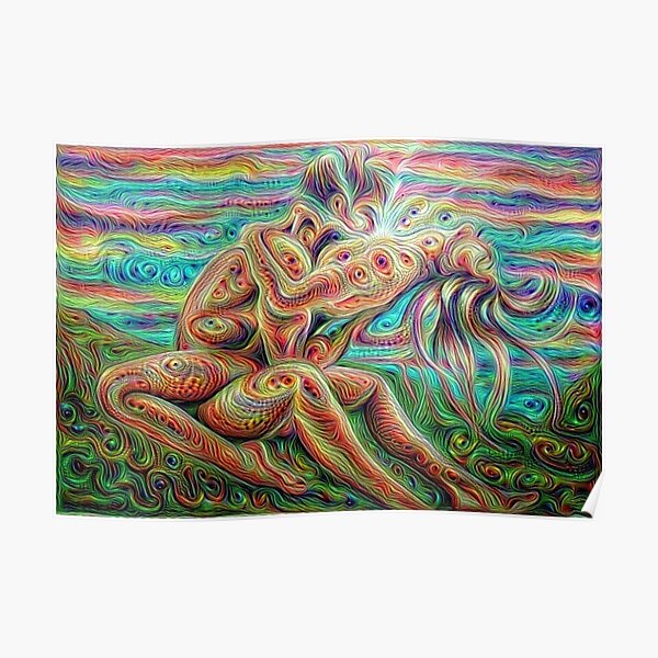Cool trippy psychedelic love making Poster