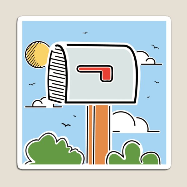 World's Largest Mailbox Illustration | Big Things Small Town | Casey Illinois Magnet
