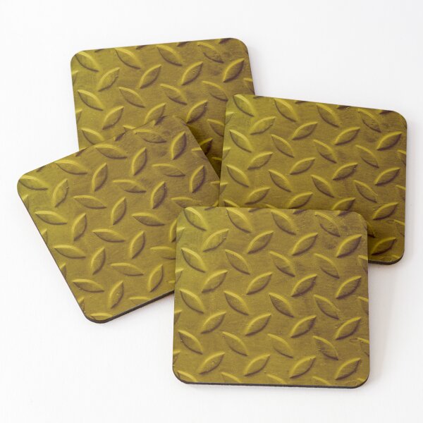 Item preview, Industrial Golden Metal Treads Surface designed and sold by Dator.
