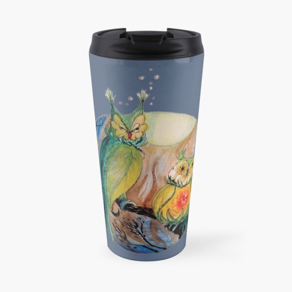 Blooming Tea... Owls? Travel Mug