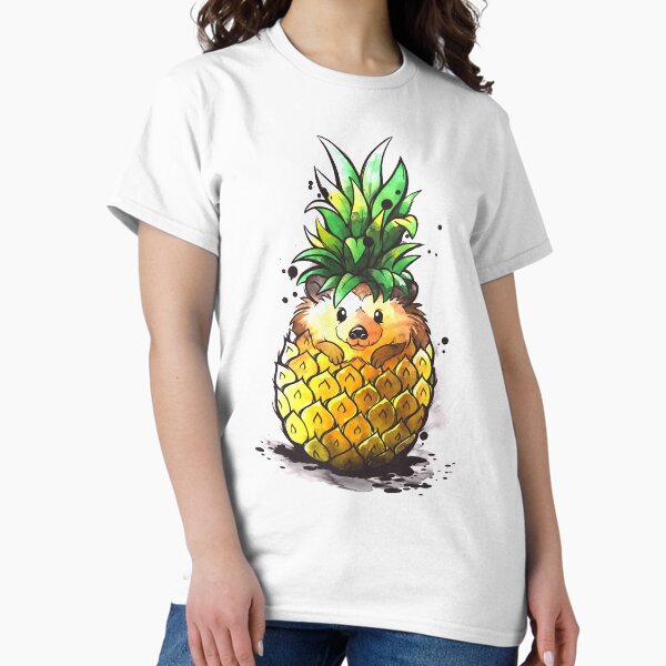 Item preview, Pineapple hedgehog tropical watercolor designed and sold by NemiMakeit.