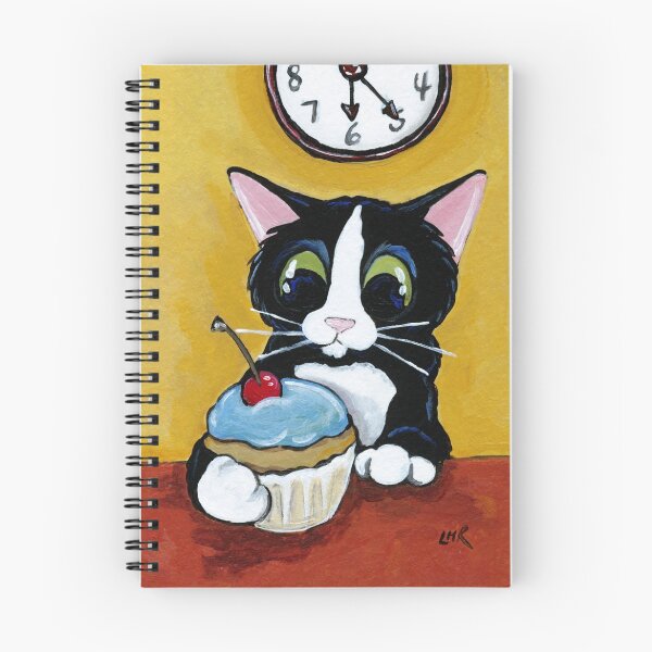 Item preview, Tuxedo Cat with Cherry Cupcake designed and sold by LisaMarieArt & Illustration.