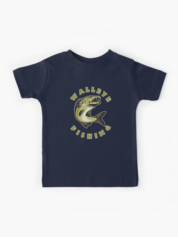 Walleye Fishing Gift for Men Fisherman Gift Kids T-Shirt for Sale