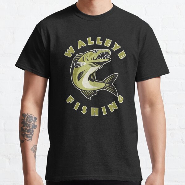 Funny Bigfoot Fishing TShirt Walleye Fish Sasquatch Gift T-Shirt