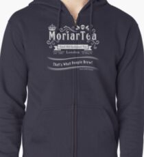 MoriarTea 2014 Edition (white) Zipped Hoodie