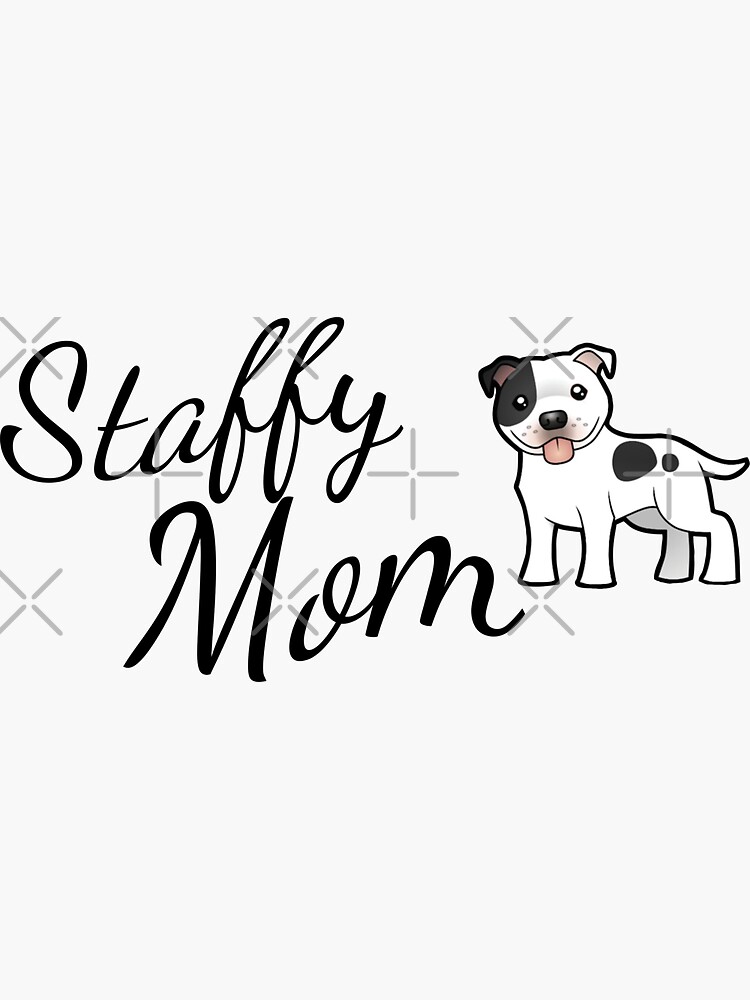 Staffy Mom, Staffordshire Bull Terrier by tribbledesign