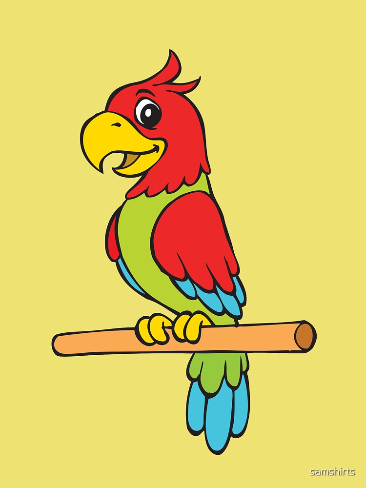 How To Draw How To Draw A Parrot For Kids Hellokidscom - Drawing -  (625x516) Png Clipart Download