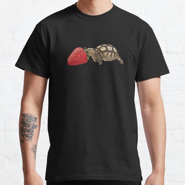 Disover sulcata tortoise vs strawberry | Classic T-Shirt