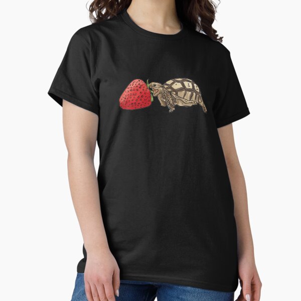 Item preview, sulcata tortoise vs strawberry designed and sold by jodilovesbucky.