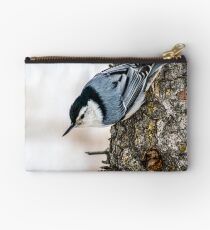 White Breasted Nuthatch. Zipper Pouch