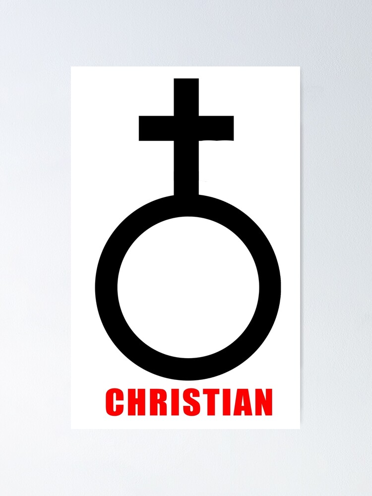 "CHRISTIAN SYMBOL CROSS ON CIRCLE" Poster for Sale by sociographix