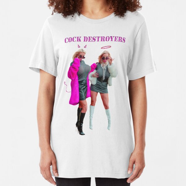 Cock Destroyers Rebecca More Sophie Anderson - Angel & Devil Design #2 Slim Fit T-Shirt