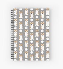 Corgi polka dot pattern grey cute corgi dog for dog people Spiral Notebook