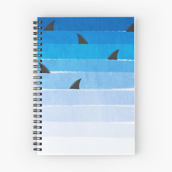 Item preview, Sharks - shark week trendy black and white minimal kids pattern print ombre blue ocean surfing  designed and sold by charlottewinter.