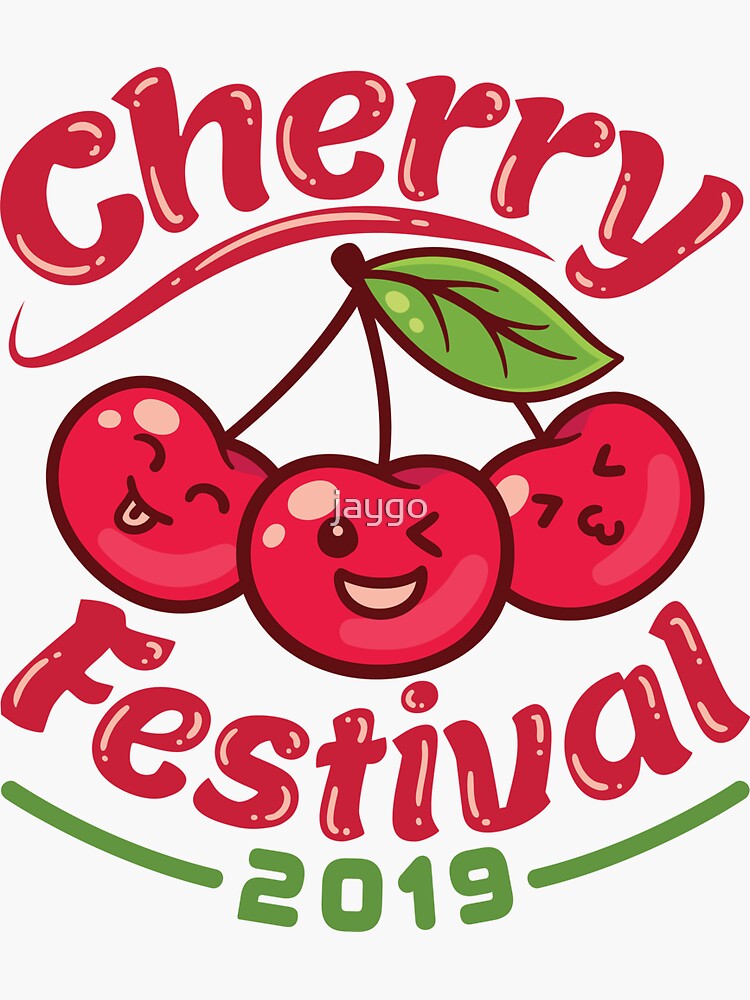 "Cherry Festival 2019" Sticker for Sale by jaygo Redbubble