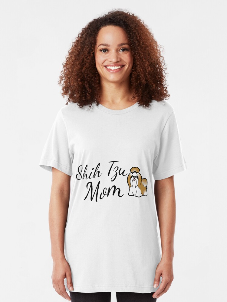 Alternate view of Shih Tzu Mom Slim Fit T-Shirt