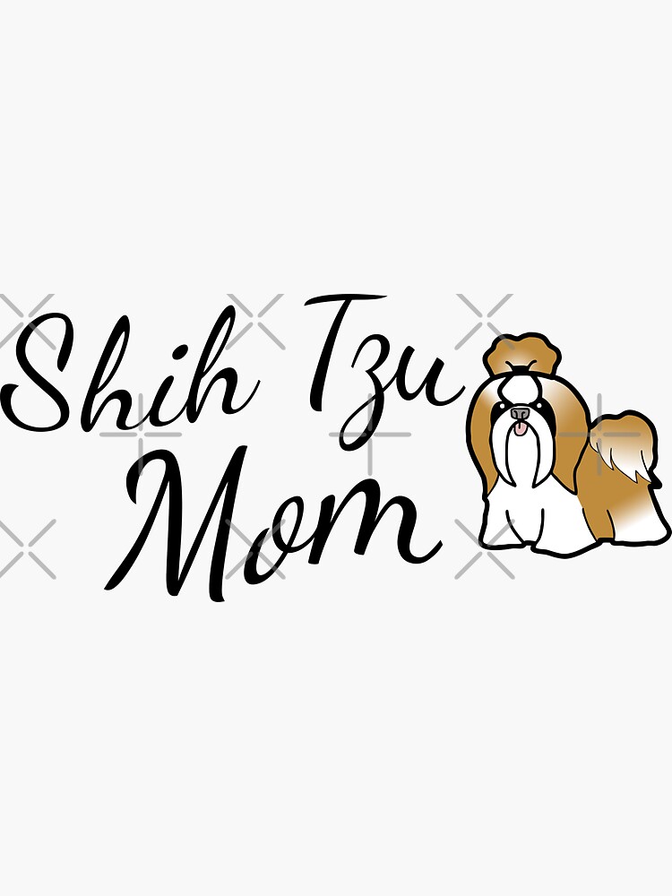 Thumbnail 3 of 3, Sticker, Shih Tzu Mom designed and sold by tribbledesign.