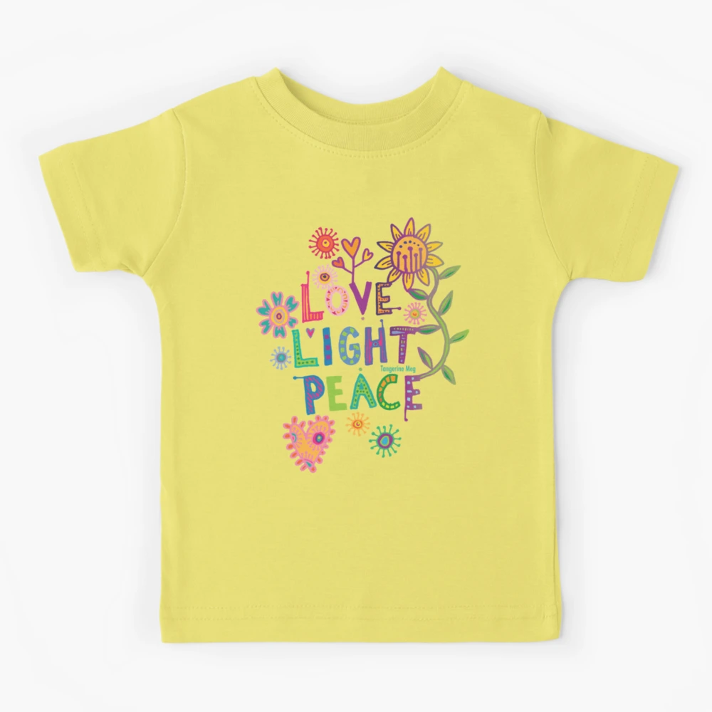 Love Light Peace - happy hippy flower
