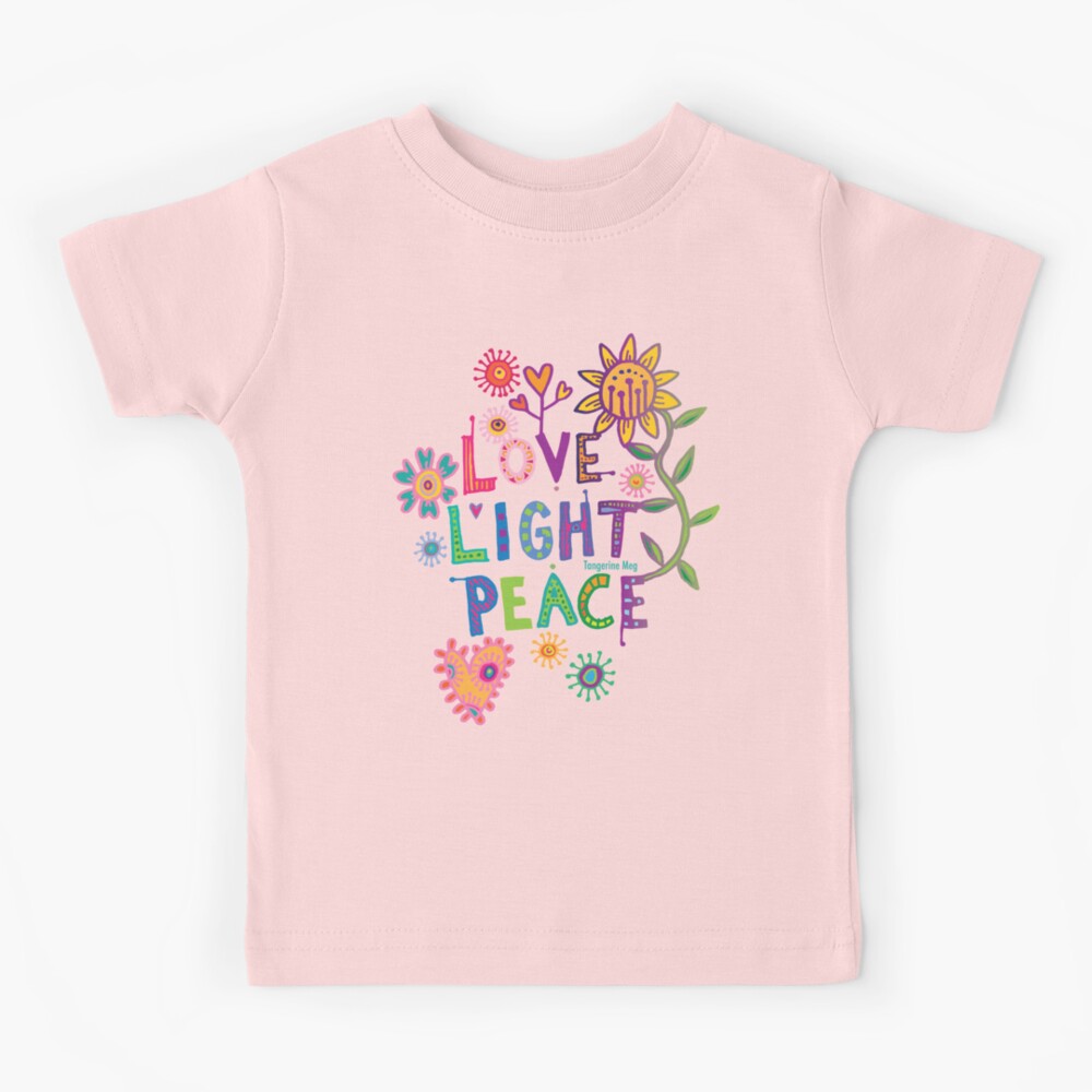 Love Light Peace - happy hippy flower