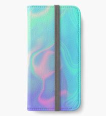 Regenbogen-See-holografische Iris iPhone Flip-Case/Hülle/Klebefolie