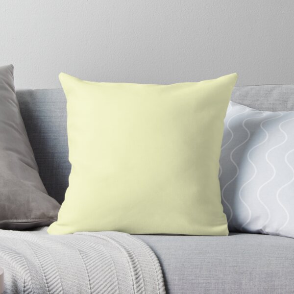 Pale Yellow Pastel Solid Throw Pillow