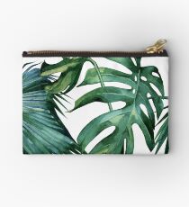 Klassischer grüner tropischer Monstera-Dschungel-Palmblatt-Druck Studio Clutch