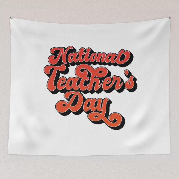 Item preview, National Teacher's Day - Groovy (v2) designed and sold by BlueRockDesigns.