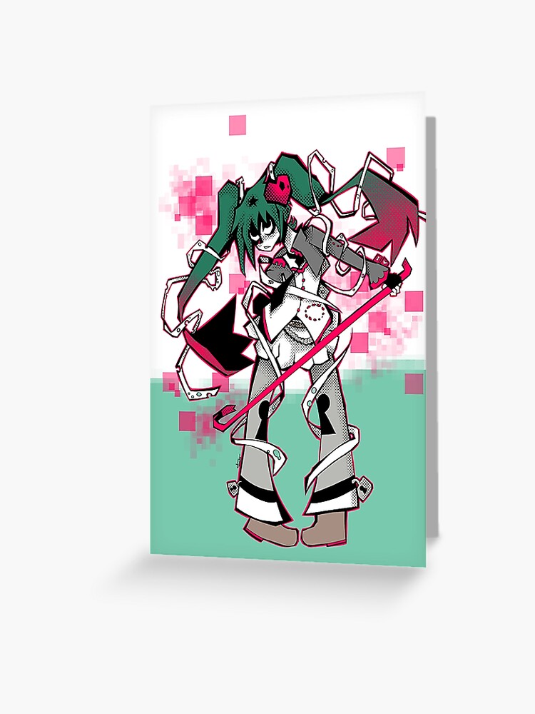 Streaming Heart Hatsune Miku Greeting Card By Toastdraws Redbubble