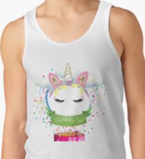 Camisetas de tirantes para hombre Unicorn Birthday Girl Cake Presenta Gang Funny Family Head Horn Queen Quotes Yoga Shirt