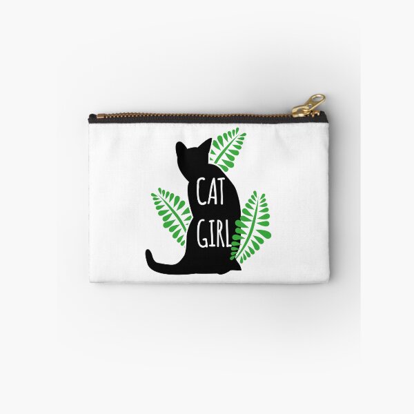 Item preview, Cat woman with cat silhouette and green leaves designed and sold by Fotogreasy.