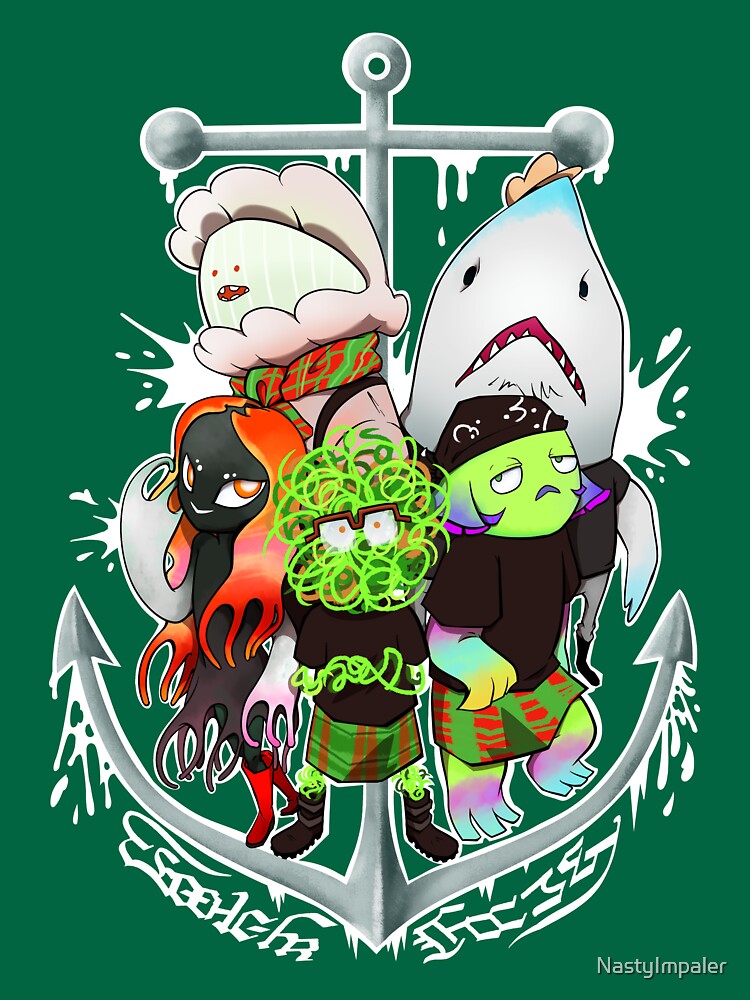 bottom-feeders-t-shirt-by-nastyimpaler-redbubble-splatoon-t