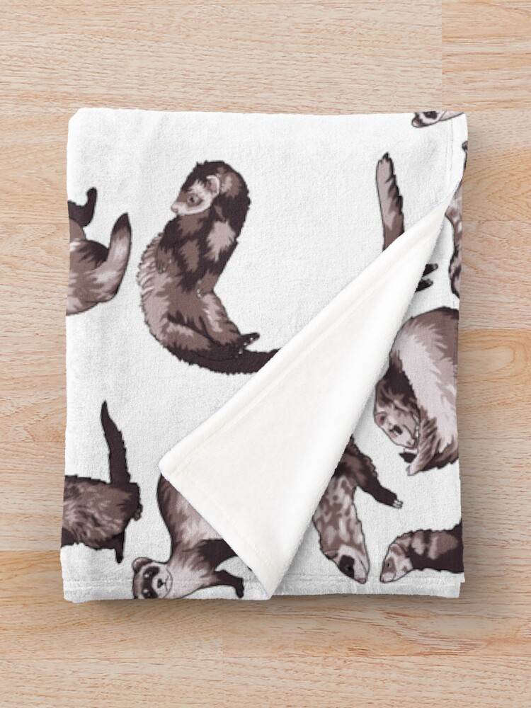 Alternate view of ferrets Throw Blanket