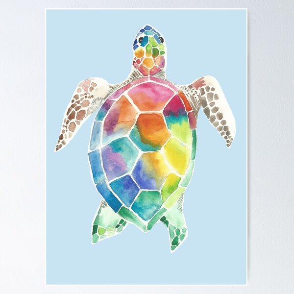 Item preview, Hand Made Watercolor Turtle designed and sold by Aurora-Light.