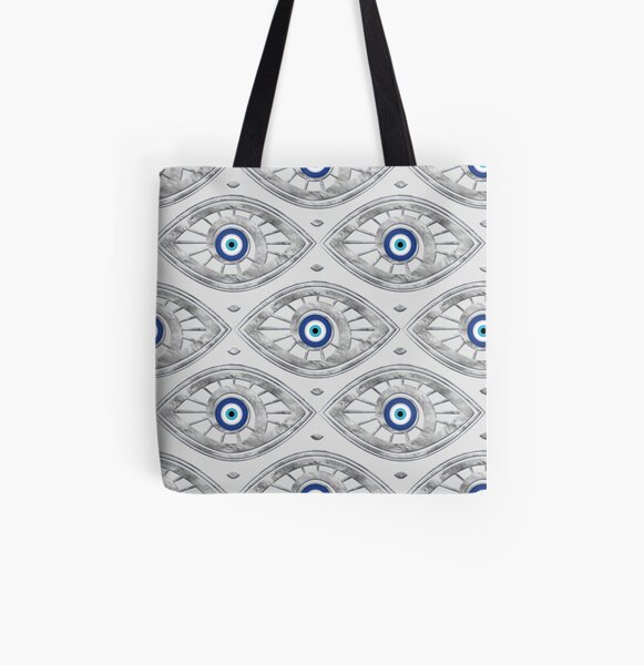 Greek Mati Mataki - Matiasma Evil Eye Pattern #3 All Over Print Tote Bag