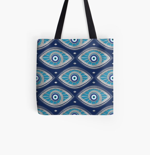 Greek Mati Mataki - Matiasma Evil Eye Pattern #4 All Over Print Tote Bag