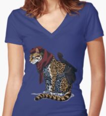 Revolver Ocelot Women's Fitted V-Neck T-Shirt
