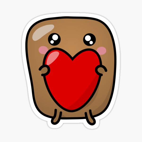 Jagaimo The Potato - The Heart is The Present! Sticker