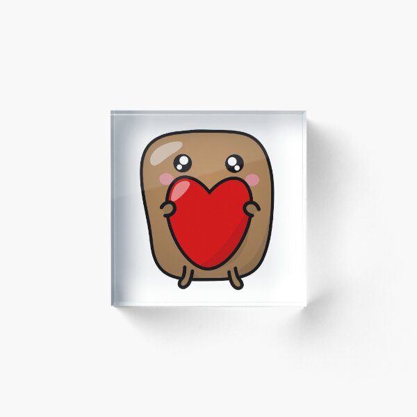 Jagaimo The Potato - The Heart is The Present! Acrylic Block