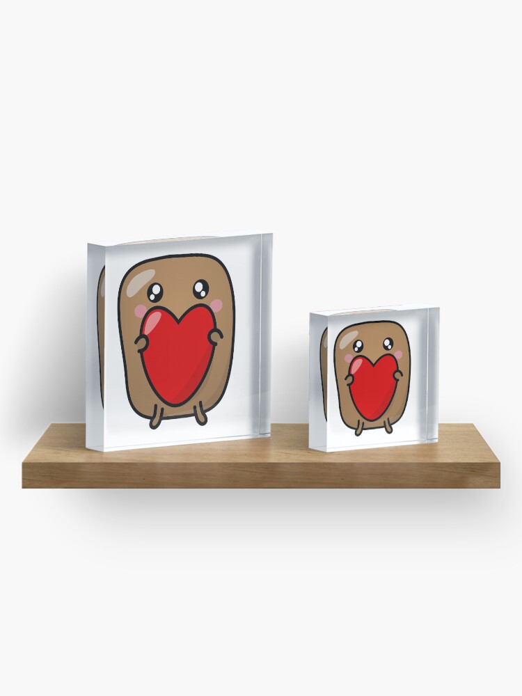 Alternate view of Jagaimo The Potato - The Heart is The Present! Acrylic Block