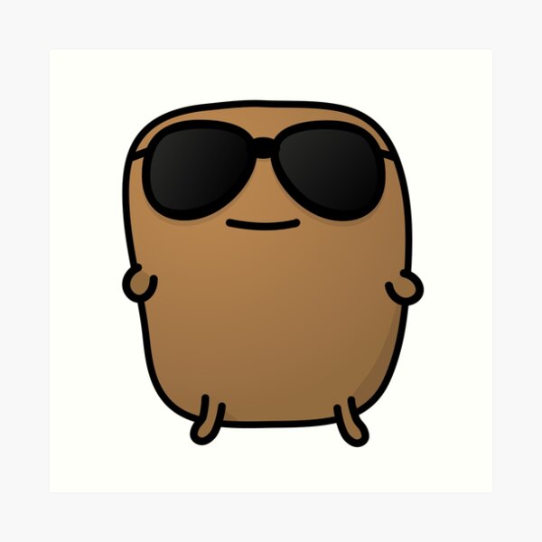 Jagaimo The Potato - Cool with Sunglasses Art Print