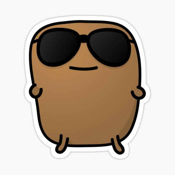 Jagaimo The Potato - Cool with Sunglasses Sticker