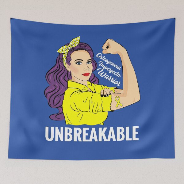 Item preview, Osteogenesis Imperfecta Awareness OI Warrior Unbreakable designed and sold by ZNOVANNA.