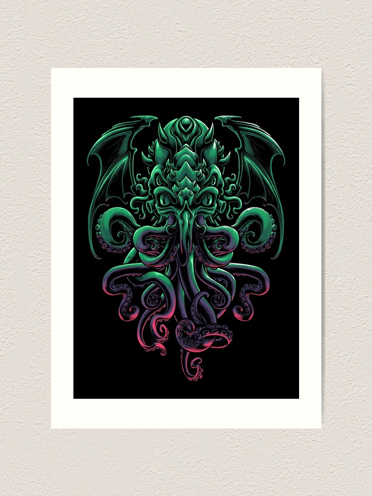 Alternate view of Cthulhu Master of Rlyeh Art Print