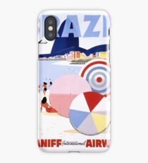 Brazil Vintage Travel Poster Restored iPhone Case