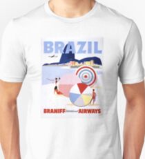 Brazil Vintage Travel Poster Restored Unisex T-Shirt