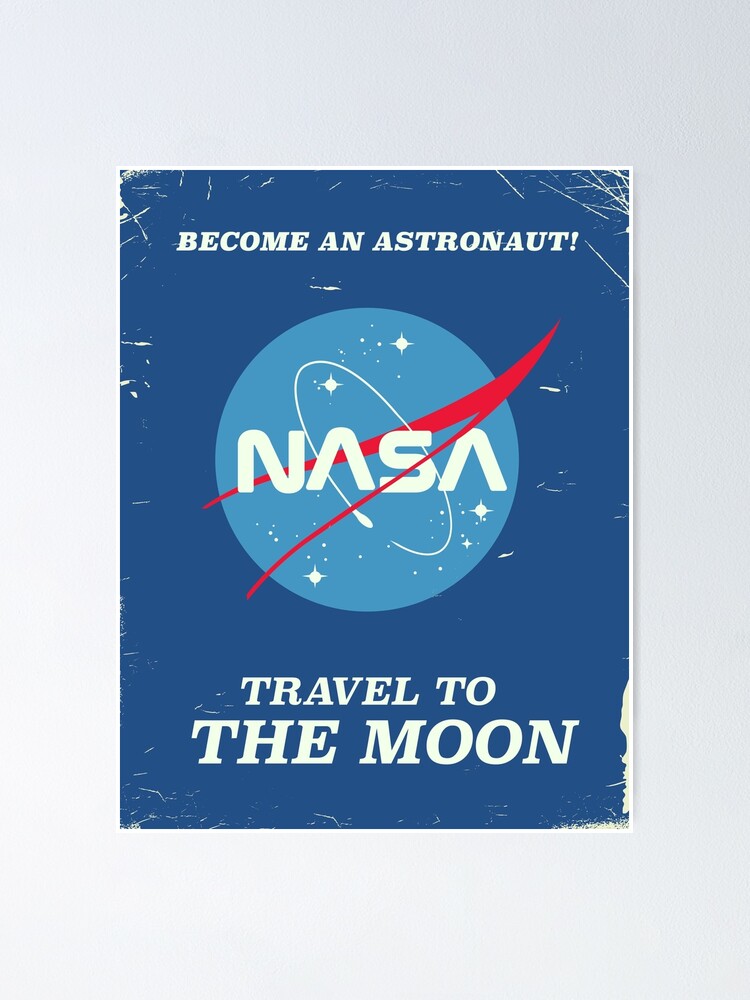 Nasa Vintage Space Art Poster By Vectorwebstore Redbubble