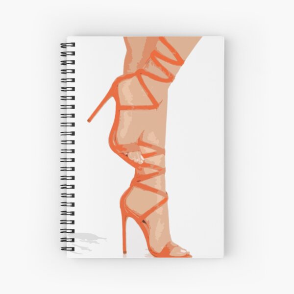 Strappy Sandals in Fuchsia Spiral Notebook for Sale by